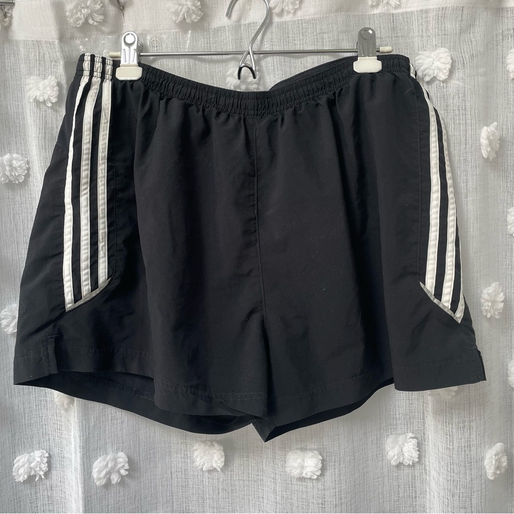 adidas athletic performance shorts, lined, black